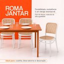 Ver imagem 6 de Kit 4 Cadeiras Roma Design Moderno em Polipropileno para Sala de Jantar Branco
