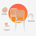 Ver imagem 5 de Kit 4 Cadeiras Roma Design Moderno em Polipropileno para Sala de Jantar Branco