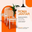 Ver mais imagens de Kit 4 Cadeiras Roma Design Moderno em Polipropileno para Sala de Jantar Branco
