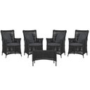 Ver imagem 1 de 4 Poltronas e 1 Mesa Igapó Alumínio Marrom Corda Náutica E11 Preto