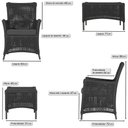 Ver imagem 5 de 4 Poltronas e 1 Mesa Igapó Alumínio Marrom Corda Náutica E11 Preto