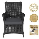 Ver imagem 4 de 4 Poltronas e 1 Mesa Igapó Alumínio Marrom Corda Náutica E11 Preto