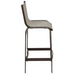 Banqueta de Alumínio para Área Externa Banco para Balcão Bar Marrom Bege - 5