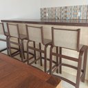 Ver imagem 4 de Banqueta de Alumínio para Área Externa Banco para Balcão Bar Marrom Bege