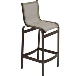 Banqueta de Alumínio para Área Externa Banco para Balcão Bar Marrom Bege - 1