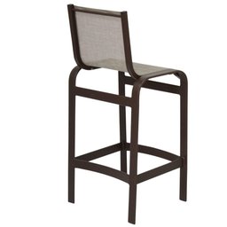 Banqueta de Alumínio para Área Externa Banco para Balcão Bar Marrom Bege - 6