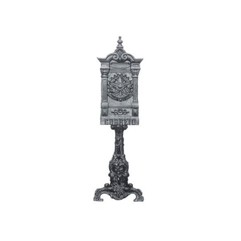 Caixa de Correio Colonial Brasão com Pé Ferro Fundido