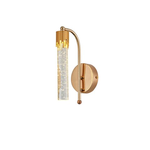 Arandela Dourada Cristal Bolha LED 5W 3000K Bivolt PARIS LUZ