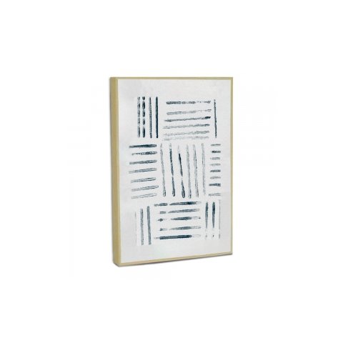 Quadro Decorativo Carimb Listras com Moldura Filete