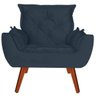 Poltrona Opala Decorativa Suede Azul Marinho - Kasa Sofá - 1