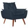 Poltrona Opala Decorativa Suede Azul Marinho - Kasa Sofá - 3