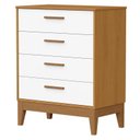 Ver imagem 6 de Guarda Roupa Infantil Flip 3 Portas com Cômoda Gaveteiro Infantil Flip Branco Acetinado Savana - Rel