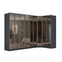 Ver imagem 2 de Roupeiro Modulado Ravi Mdf 323x232,2cm 9 Portas Reflecta Grafitto 1110