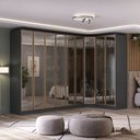 Ver imagem 1 de Roupeiro Modulado Ravi Mdf 323x232,2cm 9 Portas Reflecta Grafitto 1110