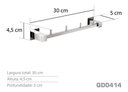 Ver imagem 3 de Cabideiro C4 Inox - Kromus Qd0414