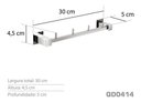 Ver imagem 3 de Cabideiro C4 Inox - Kromus QD0414