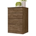 Ver imagem 1 de Cômoda Ms913 61cm 4 Gavetas Linha Cômoda Castanho Wood Moval