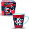 Caneca de Porcelana Allmix Flamengo Onde Estiver Estarei Oh Mengo 290 Ml Oficial Licenciada Branca - 3