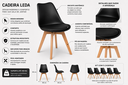 Ver imagem 4 de Kit 5 Cadeiras Eames Wood Leda Preta Polipropileno Base Madeira