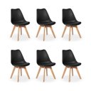Ver imagem 1 de Kit 6 Cadeiras Eames Wood Leda Design - Preta
