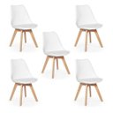 Ver imagem 1 de Kit 5 Cadeiras Eames Wood Leda Design - Branca