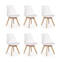 Ver imagem 2 de Kit 6 Cadeiras Eames Wood Leda Design - Branca