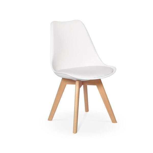 Kit 6 Cadeiras Eames Wood Leda Design - Branca - 2