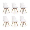 Ver imagem 2 de Kit 6 Cadeiras Eames Wood Leda Design - Branca