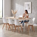 Ver imagem 1 de Kit 6 Cadeiras Eames Wood Leda Design - Branca