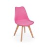 Kit 5 Cadeiras Eames Wood Leda Design - Rosa - 2