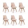 Kit 6 Cadeiras Eames Wood Leda Design - 1