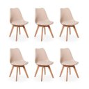 Ver imagem 1 de Kit 6 Cadeiras Eames Wood Leda Design