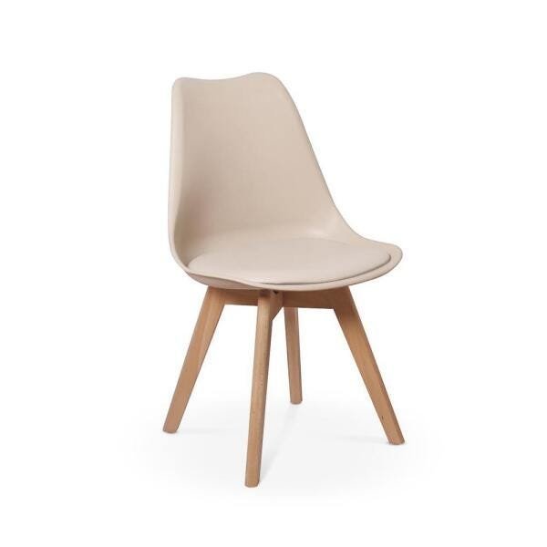 Kit 6 Cadeiras Eames Wood Leda Design - Nude - 2