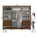 Ver imagem 3 de Guarda Roupa Casal Henn 2 Portas de Correr 4 Gavetas Thor