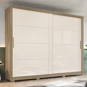 Guarda-Roupa de Casal 2 Portas Deslizantes 4 Gavetas Palace Henn