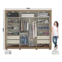 Ver imagem 4 de Guarda-Roupa de Casal 2 Portas Deslizantes 4 Gavetas Palace Henn