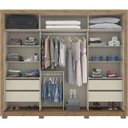 Ver imagem 3 de Guarda-Roupa de Casal 2 Portas Deslizantes 4 Gavetas Palace Henn