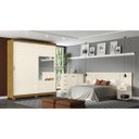 Ver imagem 1 de Guarda-Roupa de Casal 2 Portas Deslizantes Verg Henn - Nature/Off-White