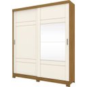 Ver imagem 2 de Guarda-Roupa de Casal 2 Portas Deslizantes Verg Henn - Nature/Off-White