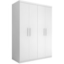 Ver imagem 2 de Guarda Roupa Casal Vila Serena 4 Portas de Bater 3 Gavetas Branco Framar