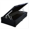 Base Cama Box Baú Solteiro Sintético Preto Rc Sono Leve 42x88x188 - 1