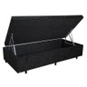 Base Cama Box Baú Solteiro Suede Preto Rc Sono Leve 42x88x188 - 1