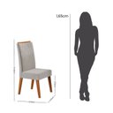 Ver imagem 4 de Conjunto Sala de Jantar Mesa Zafira Tampo Chanfrado e 6 Cadeiras Vegas Bege/Marfim Yescasa
