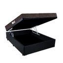 Ver imagem 1 de Cama Box Baú Casal Colchão Classic Mola Ensacada + Box Sintético Preto 68x138x188