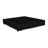 Base Cama Box Bipartido Casal Suede Preto Rc Sono Leve 38x138x188 - 1