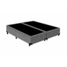 Base Cama Box Bipartido Casal Suede Cinza Rc Sono Leve 38x138x188 - 1