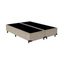 Ver imagem 1 de Base Cama Box Bipartido Casal Suede Bege Rc Sono Leve 38x138x188