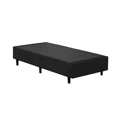 Base Cama Box Solteiro Suede Preto Rc Sono Leve 38x88x188