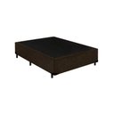 Ver imagem 2 de Cama Box Casal Colchão Espuma D33 Bordado + Box Suede Marrom Rc Sono Leve 52x138x188