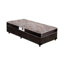 Ver imagem 1 de Cama Box Solteiro Colchão Espuma D33 Bordado + Box Suede Marrom Rc Sono Leve 52x88x188